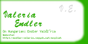 valeria endler business card